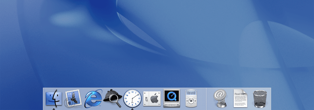 The Mac OS X Public Beta Dock